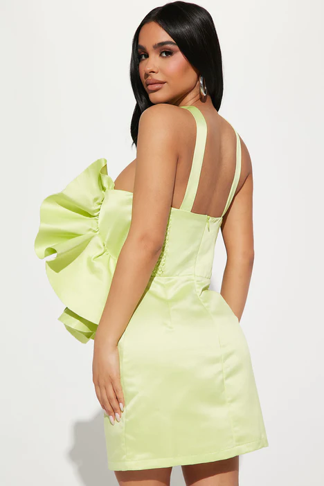 Rosalee  Dress - Lime Green - Image 3