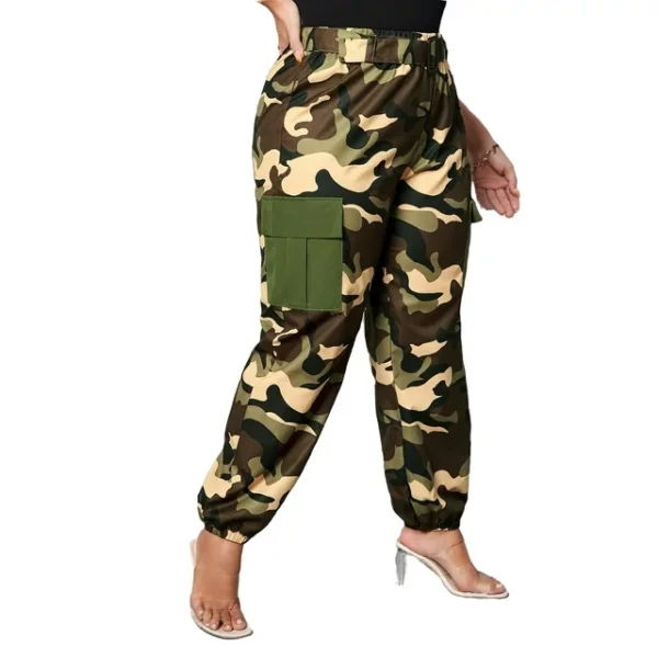 Casual Camo Print Cargo Pants
