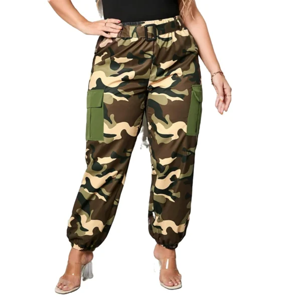 Casual Camo Print Cargo Pants - Image 3